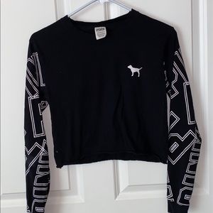 Victoria’s Secret Pink XS Small Crop Top Long Slee